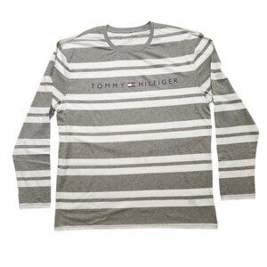 Tommy Hilfiger XXL Long-Sleeve‎ Graphic Print Logo Stripes T-Shirt
